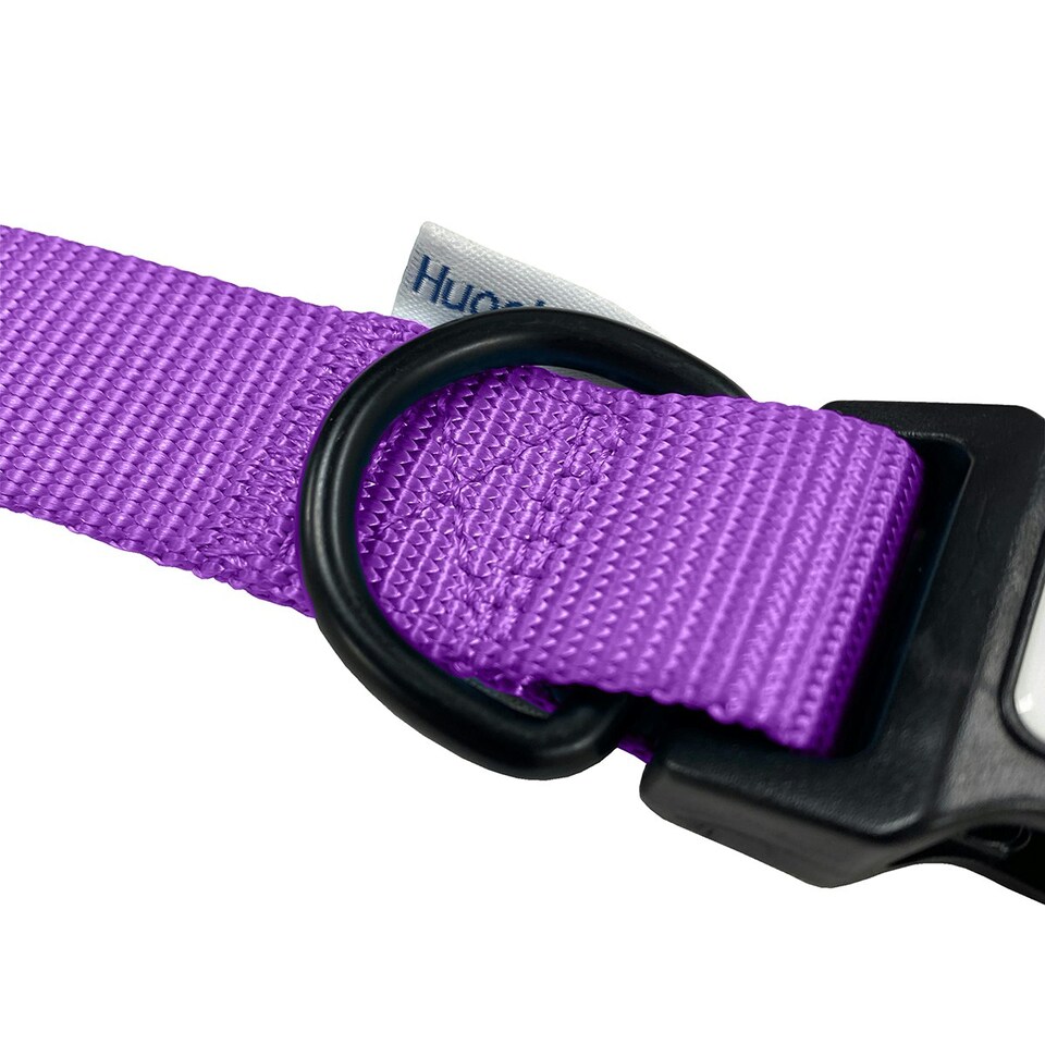 image 1 of HugglePets Snappy Adjustable Dog Collar Purple | L