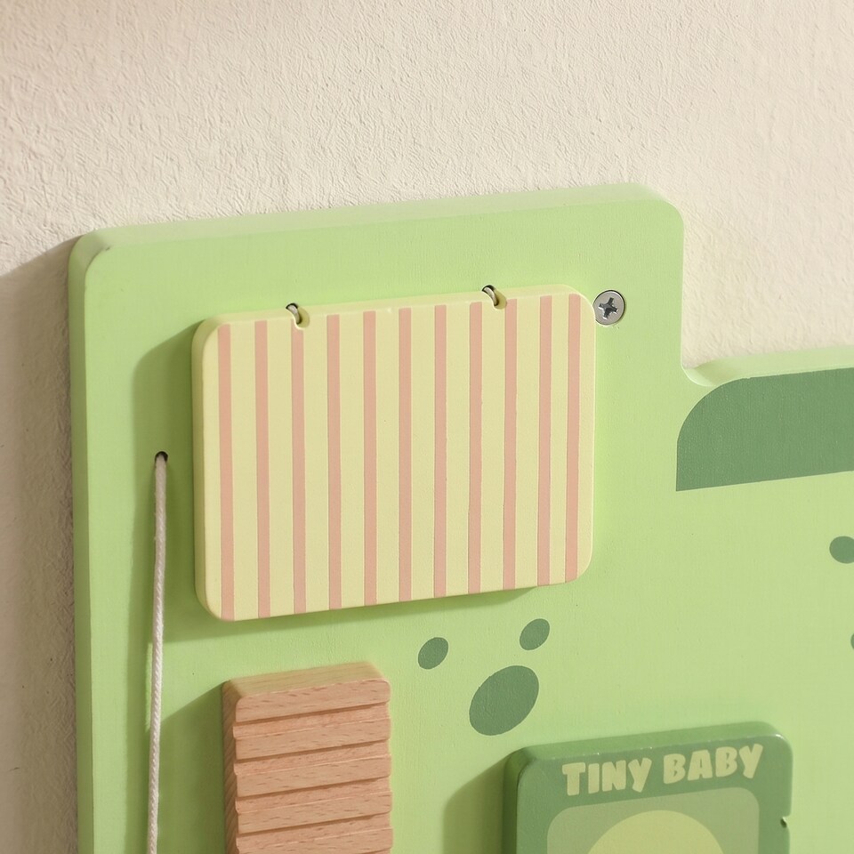 image 1 of AIYAPLAY Busy Board Panels Wall Mounted Dinosaur