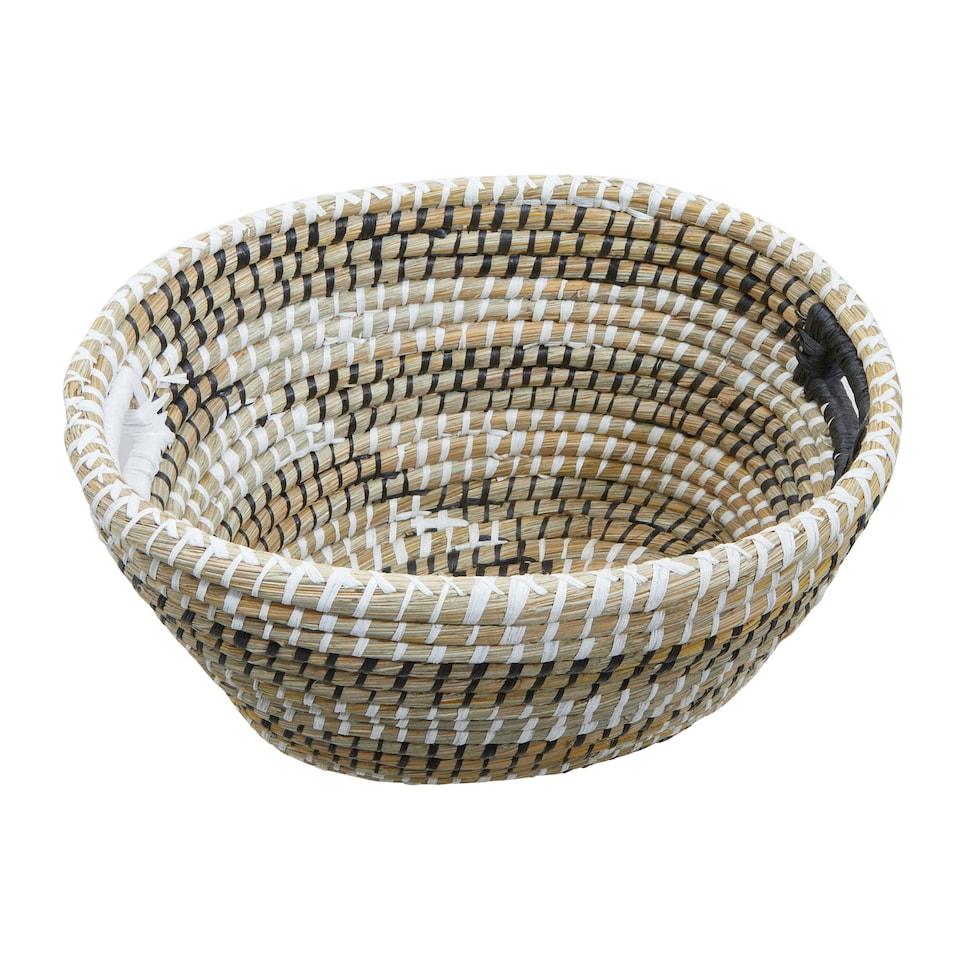 image 1 of Lidi Set Of Three Oval Straw Baskets Multi