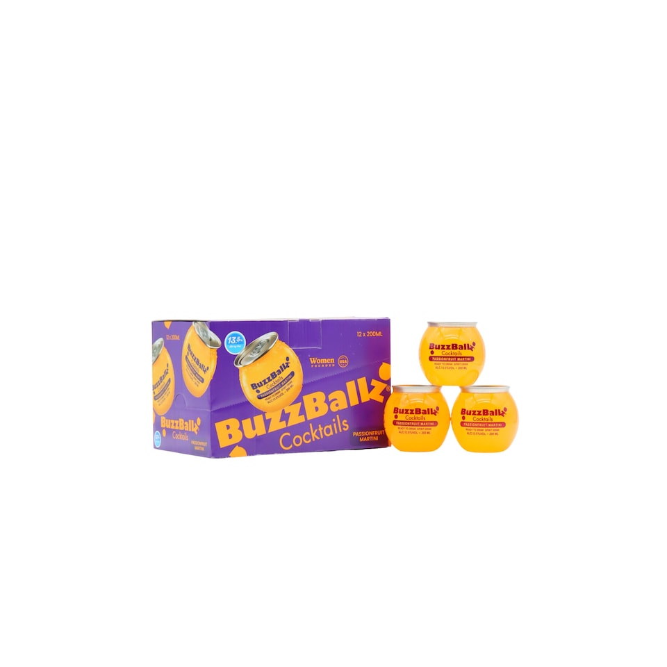 BuzzBallz - Passionfruit Martini Cocktail (12 x 20cl)