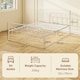 image 7 of HOMCOM 4ft6 Metal Double Platform Bed Frame w/ Underbed Storage White