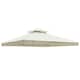 image 1 of Outsunny 3 x 3m Gazebo Canopy Replacement Cover 2Tier Roof Top Spare Part Cream White TOP COVER ONLY