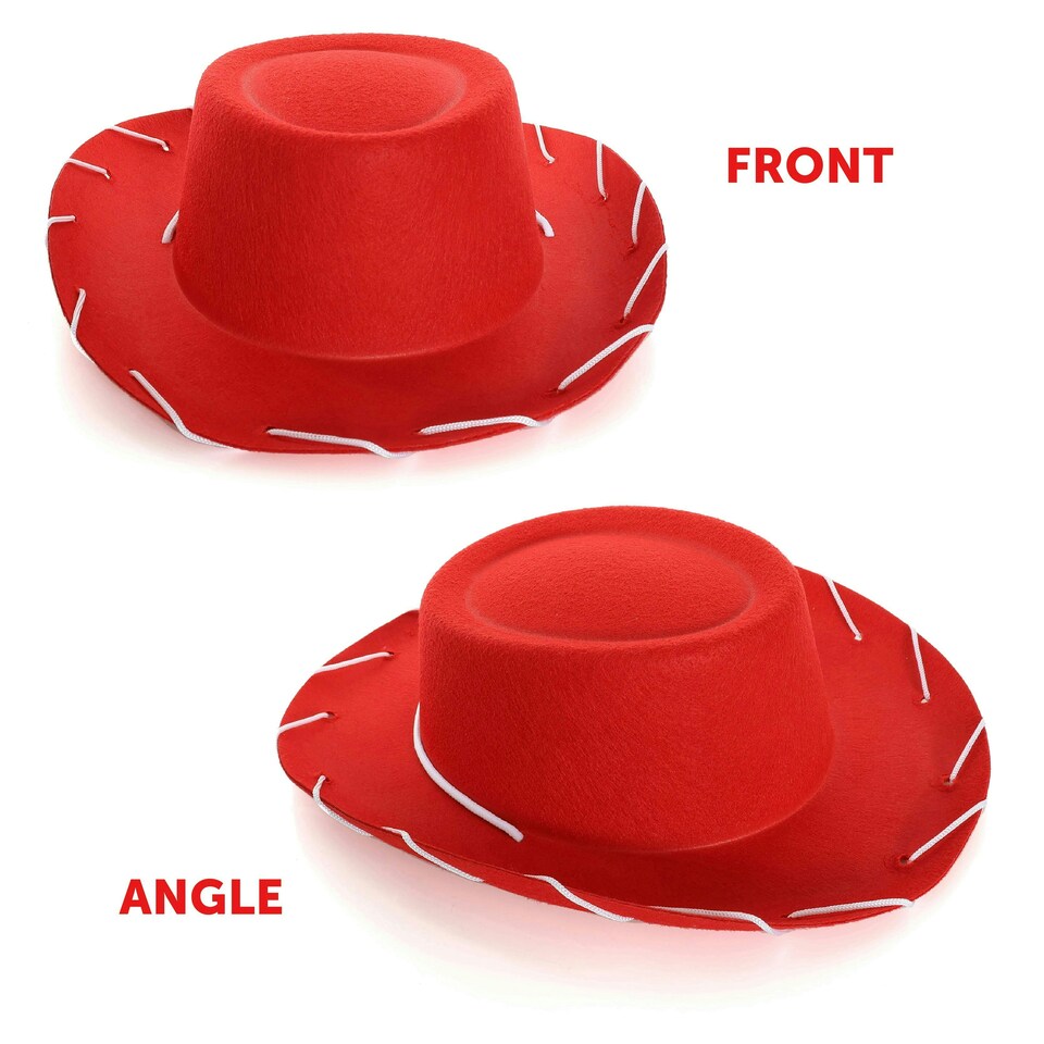 image 1 of Child's Red Cowboy Hat – Fun Fancy Dress Western Hat for Kids Red | 1