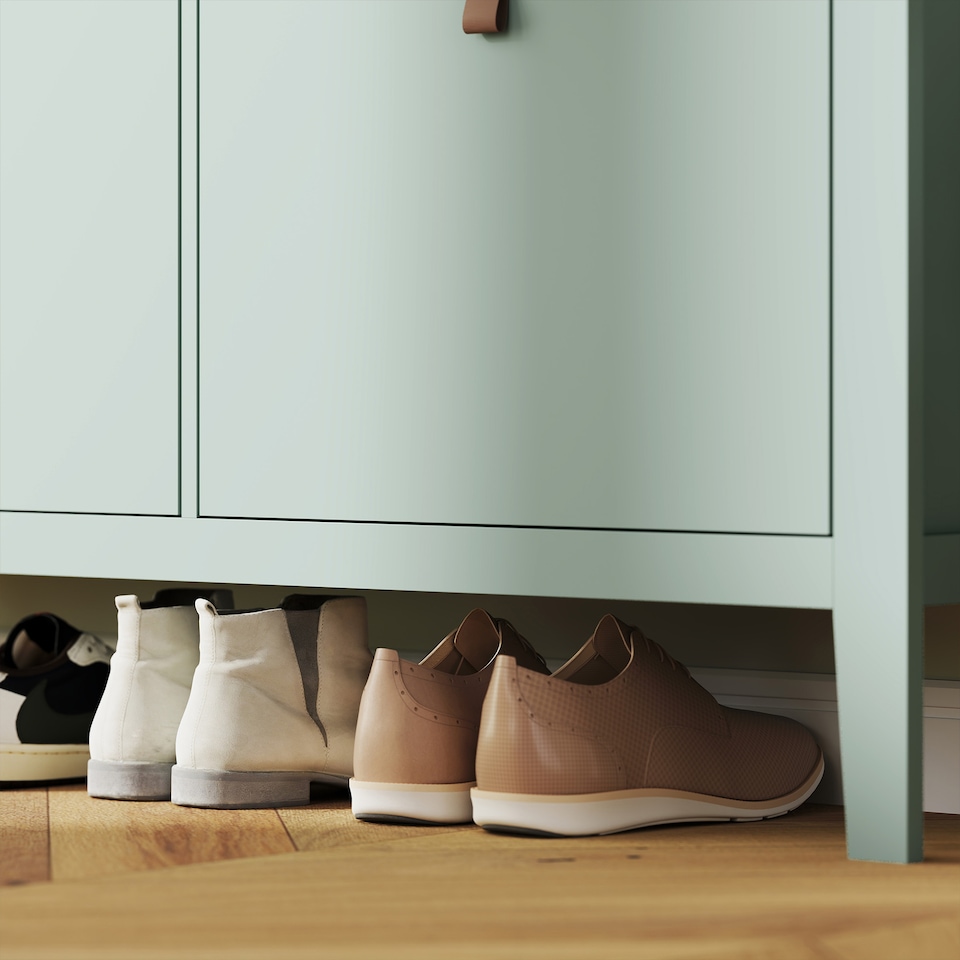 image 1 of HOMCOM 4 Drawer Shoe Cabinet with Flip Doors, Narrow Shoe Storage Cabinet with Removable and Adjustable Shelves, 20 Pairs Footwear Cupboard for Hallway, Entryway, 105 x 24 x 95.5 cm, Green | Green | 1