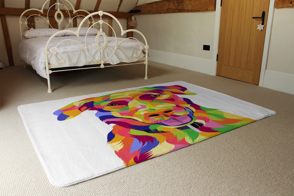 image 1 of Amazing Illustration Of Dog Pop Art Designer Rug | Multi