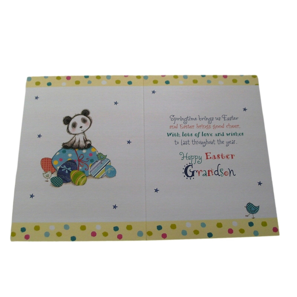 image 1 of Cute Grandson Nice Verse Easter Greeting Card