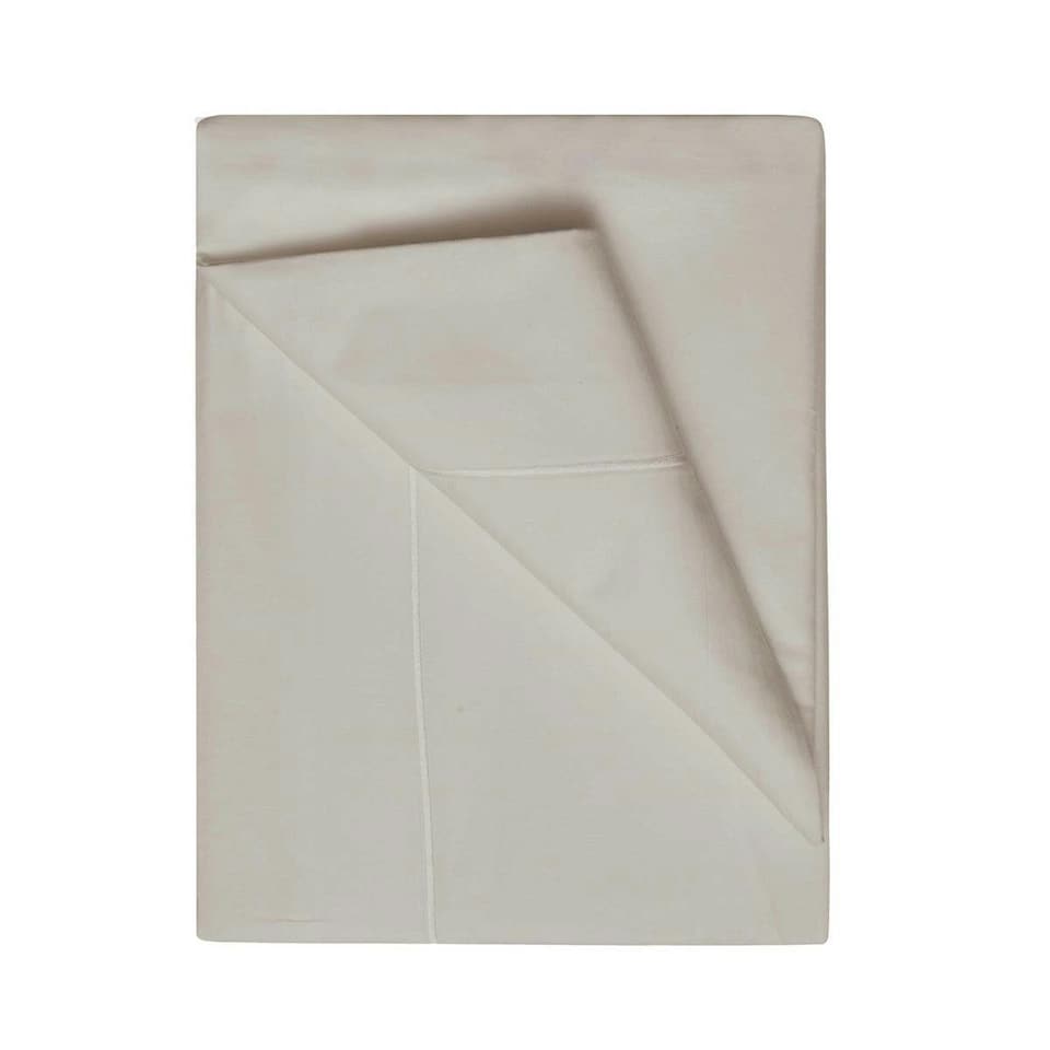 image 1 of Belledorm 400 Thread Count Egyptian Cotton Flat Sheet - Oyster - Single