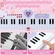image 5 of 40-Key Folding Piano Keyboard Toy – Portable Electronic Music Toy with Lights & Sound (Pink)
