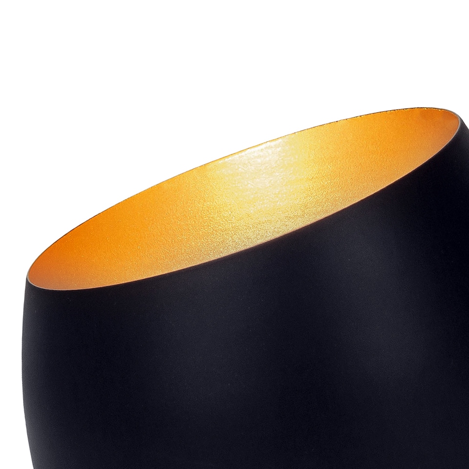 image 1 of Contemporary Designer Matt Black Metal Integrated LED Table-Floor Lamp Uplighter | Black