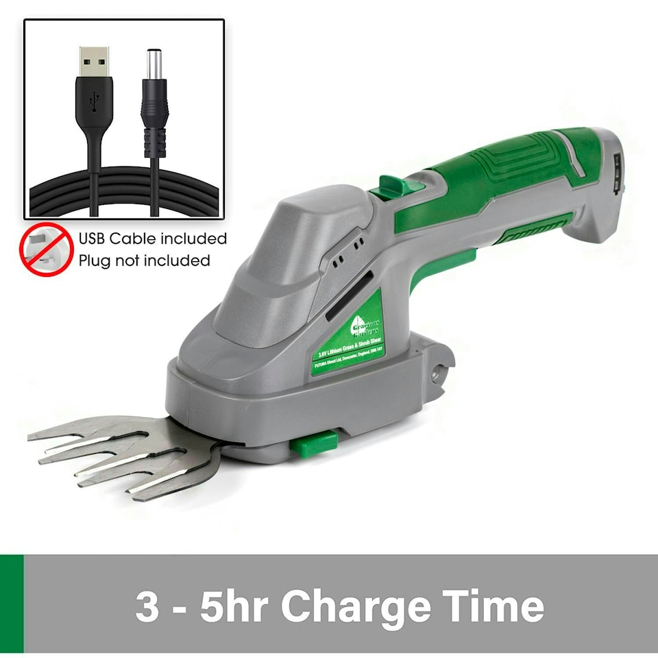 image 1 of Gracious Gardens 3.6V 2 in 1 Cordless Hedge Trimmer Cutter | Green | Green | 1