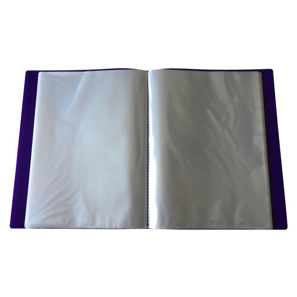 image 1 of Pack of 10 A4 60 Pocket Purple Flexible Cover Display Books | Purple