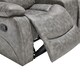 image 5 of Avon Chaise Lounge Manual Recliner Sofa w Drinks Console Grey | Charcoal