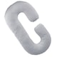 image 1 of Aamira Light Grey Pregnancy Maternity Pillow, 140x65x20cm C Shape Memory Foam | Grey | Grey | Standard | 1