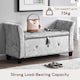 image 4 of Vida Designs Seville Storage Ottoman Bedroom Hallway Chest Bench, Crushed Velvet Silver | Silver | Silver