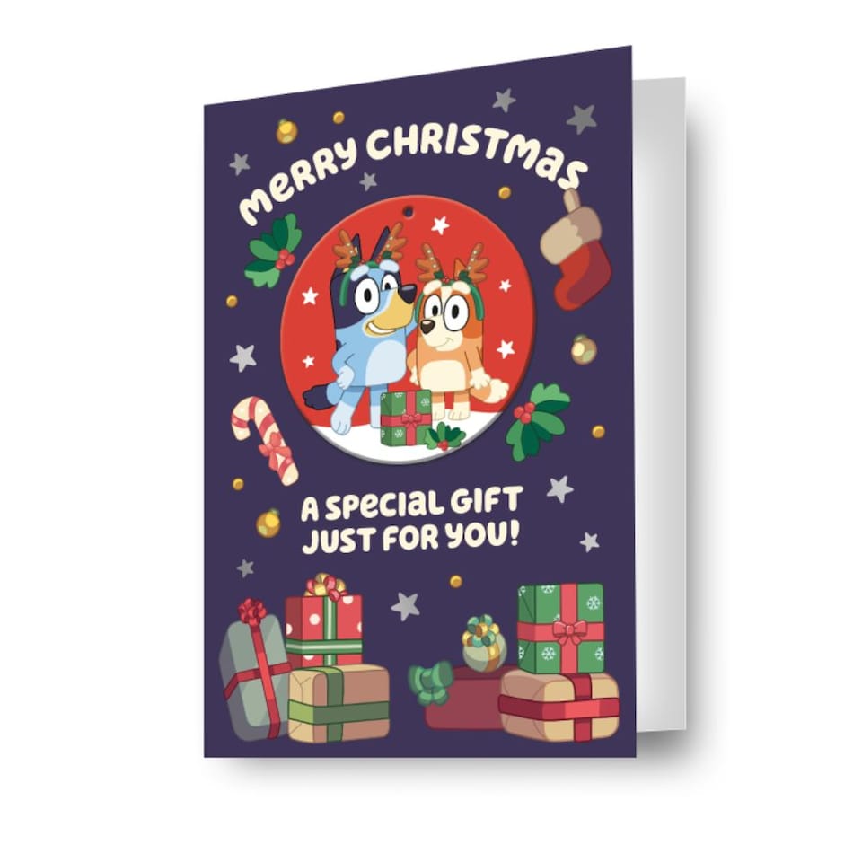 Bluey Bauble Attachment Christmas Card