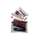 image 3 of Stationery Filled Purple Zip 8x5" Pencil Case with Colouring Pencils