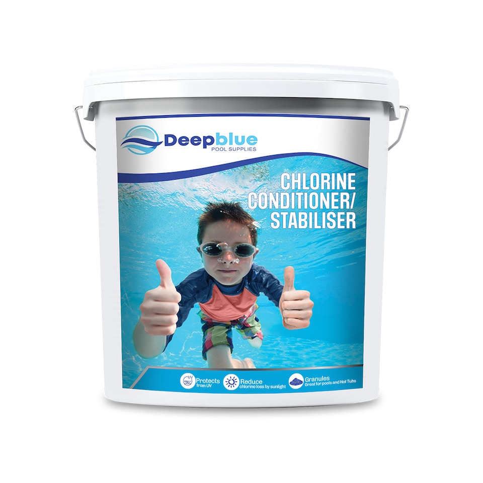 image 1 of 25Kg Deep Blue Pro Chlorine stabiliser / Conditioner - Prevents chlorine loss to UV rays in your pool spa hottub