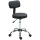 image 6 of HOMCOM Rolling Stool with Backrest, Wheels Pink