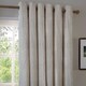 image 3 of Hebden Striped Cotton Eyelet Curtain Pair, 168 x 137cm, Mole | Brown | Mole