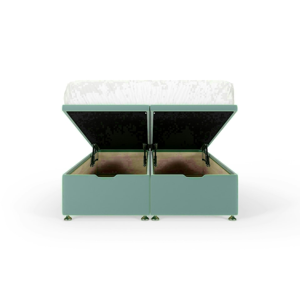 image 1 of Duckegg Plush Velvet Ottoman Base King Size | Multi