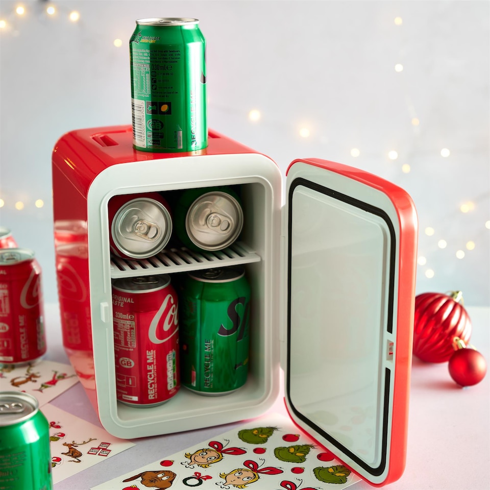 image 1 of The Grinch Mini Fridge 4L With Cooling And Warming Modes Red