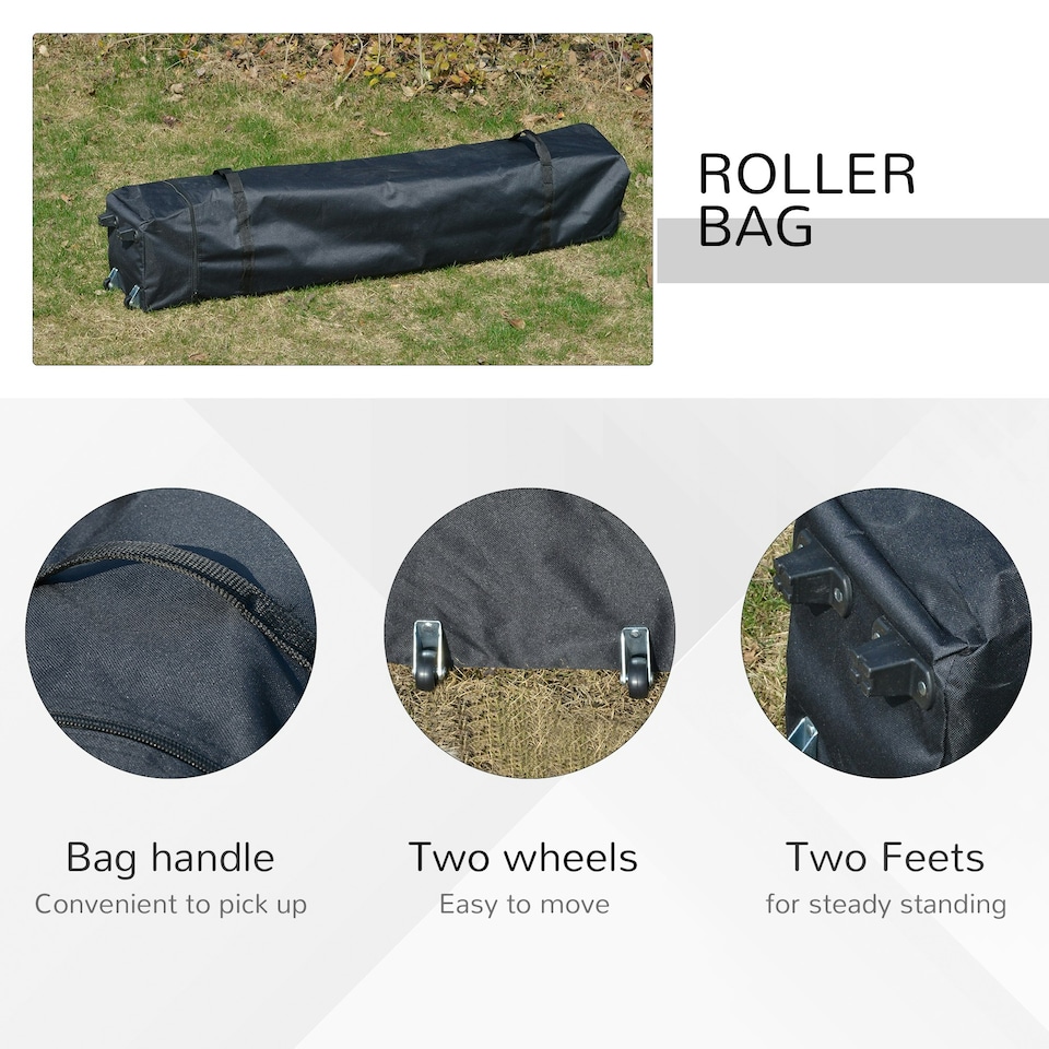 image 1 of Outsunny 4m x 4m Outdoor Pop-Up Canopy Gazebo Adjustable Legs Bag