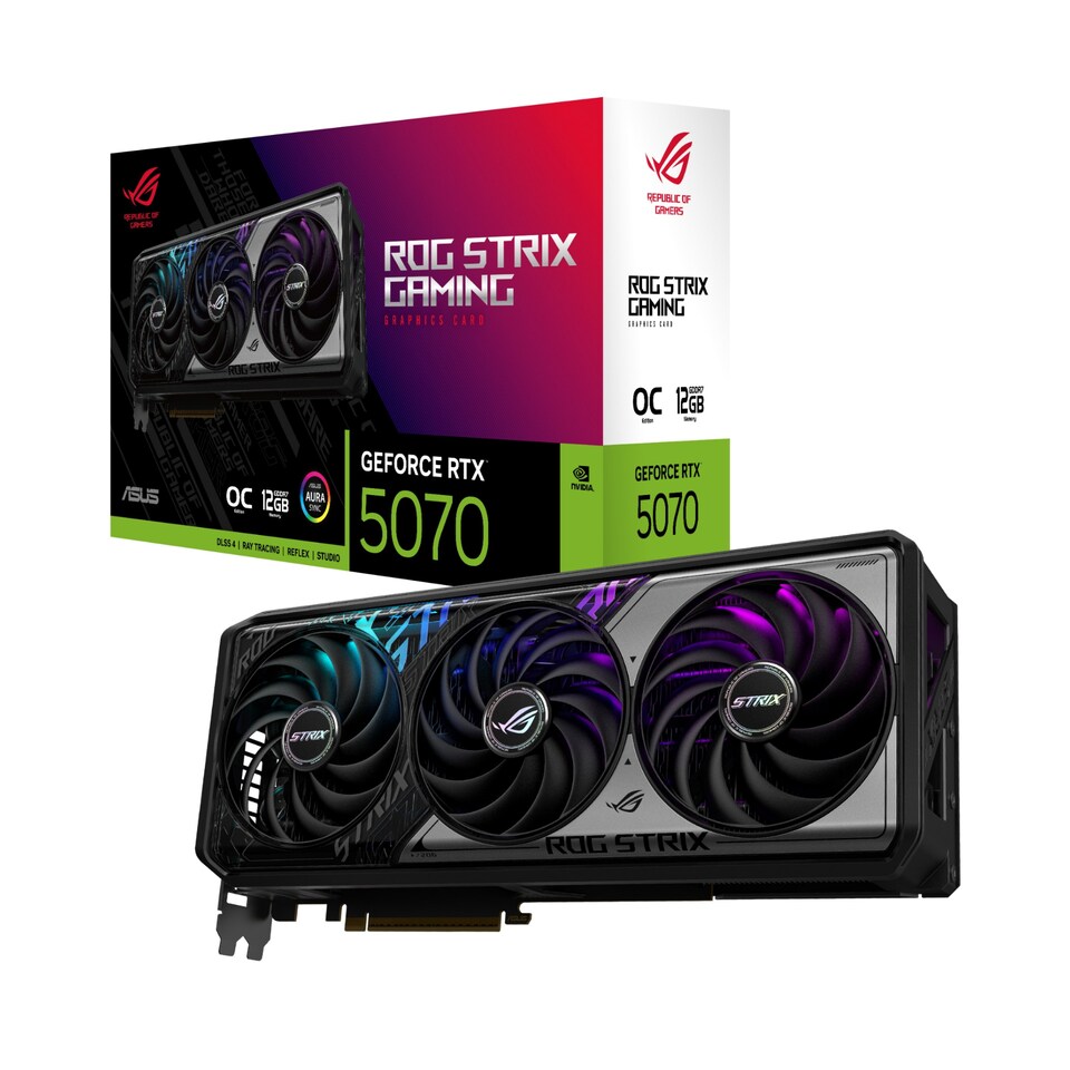 image 1 of ASUS ROG Strix GeForce RTX 5070 OC Edition 12GB GDDR7 Graphics Card