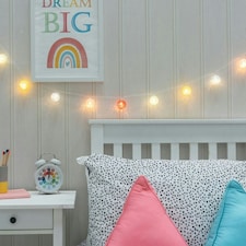 ValueLights Set of 10 Kids Battery Powered Fairy String Lights with Cotton Balls