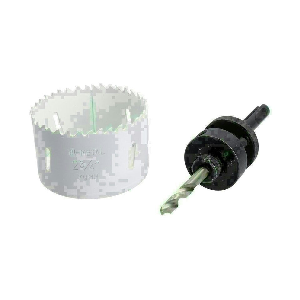 image 1 of Metric 70mm HSS Hole Saw Holesaw Bi-Metal Cutter with SDS Plus Arbor Adaptor