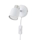 image 1 of ValueLights Benton White Indoor Wall Spotlight and Warm White Bulb