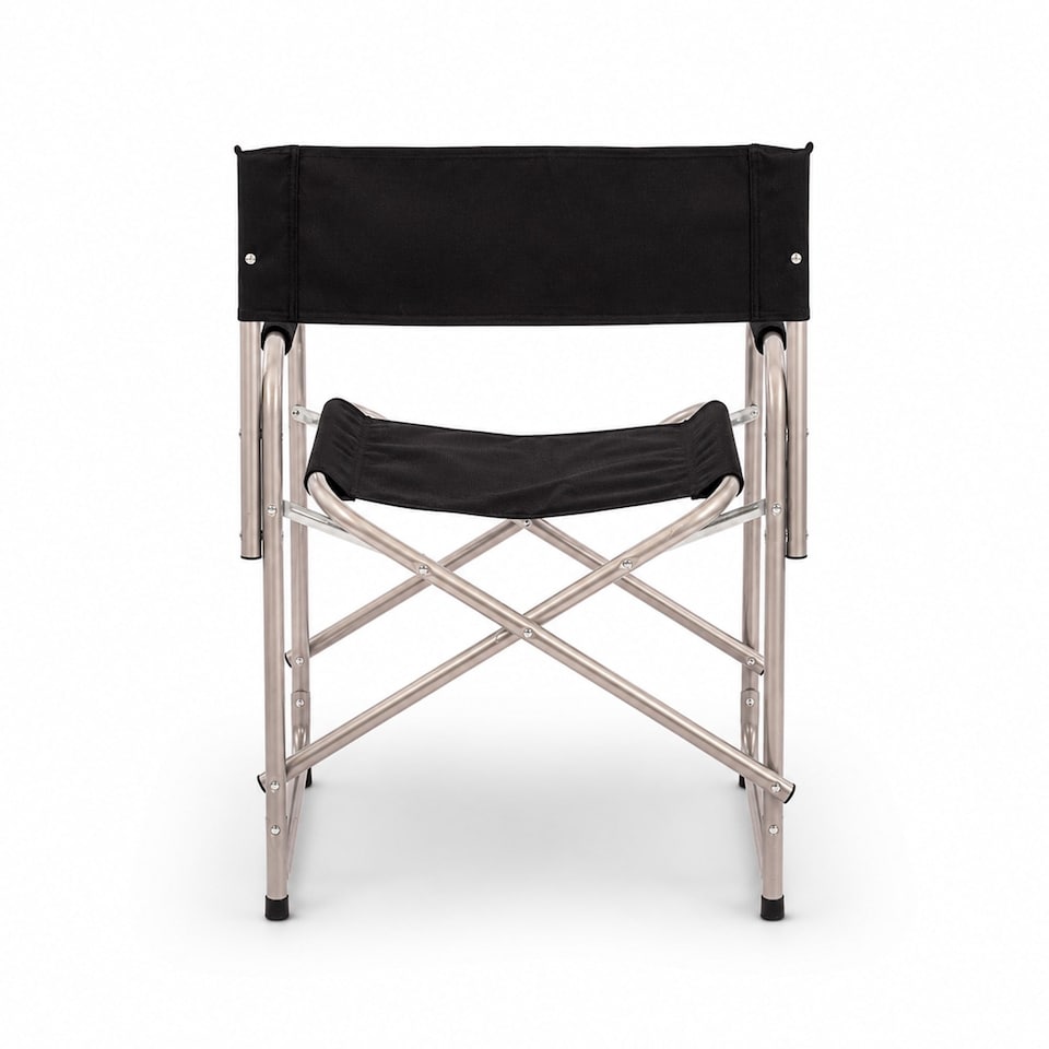 image 1 of Black Lightweight Folding Portable Outdoor Garden Camping Directors Chair Seat
