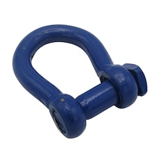 Painted Trawler Bow Shackle Square Head Pin 25MM (Blue Fishing Boat Connector Marine Omega)