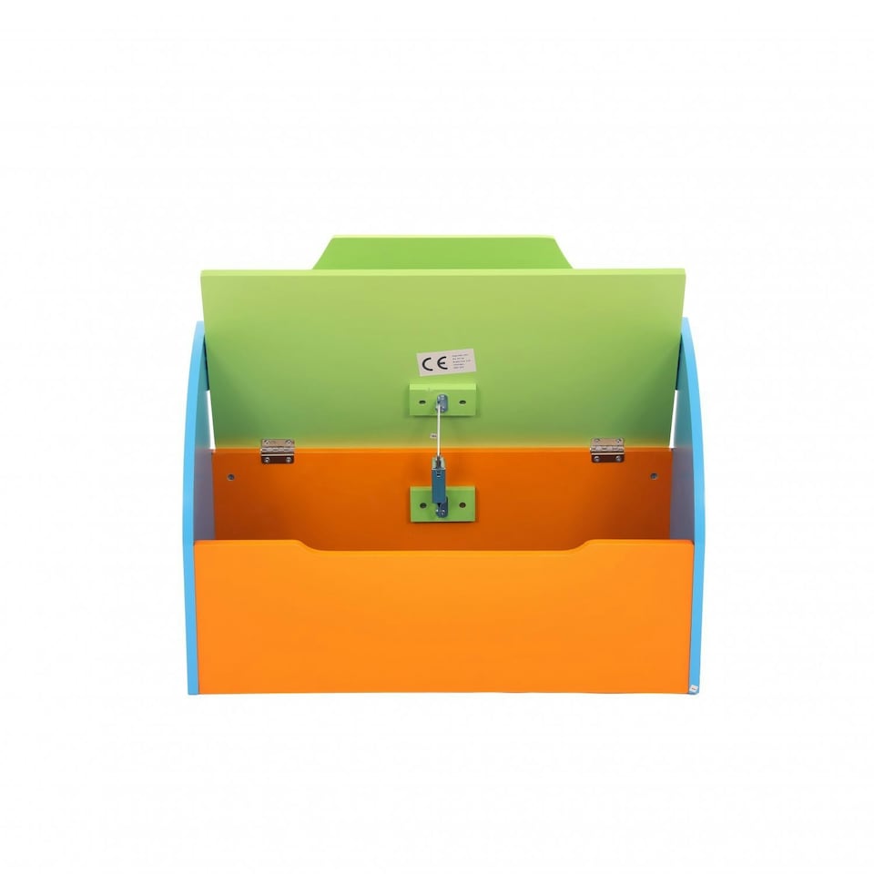 image 1 of Oypla Childrens Wooden Crayon Toy Storage Unit Box Bench Seat