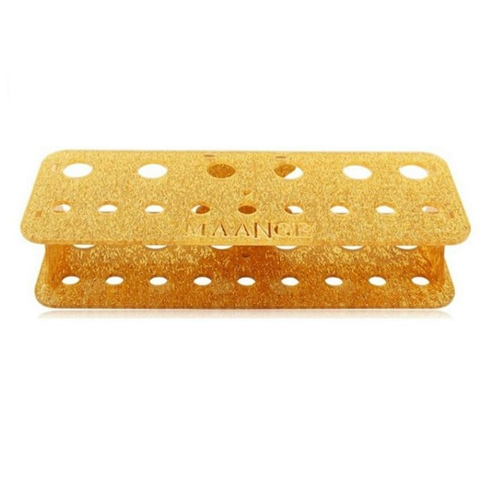 image 1 of Envie Make-Up Brush Holder 15 Hole Upright Head-Up Cosmetic Organiser, Gold