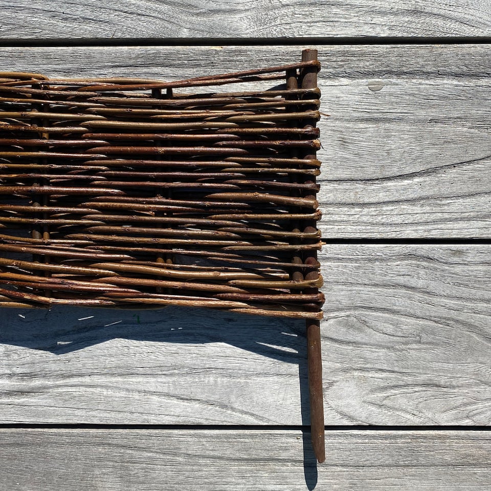 image 1 of Willow Hurdle Garden Lawn Edging (120cm x 20cm) - 5 Panels