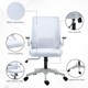 image 8 of Vinsetto Mesh Office Chair for Home with Lumbar Support, Flip-up Arm, Wheels White