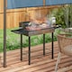 image 2 of Outsunny Charcoal Spit Roasting Machine w/ 3-Tier Grill Grate & Foldable Shelves