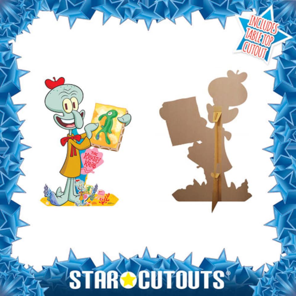 image 1 of Squidward SpongeBob Squarepants Lifesize Cardboard Cutout 135cm