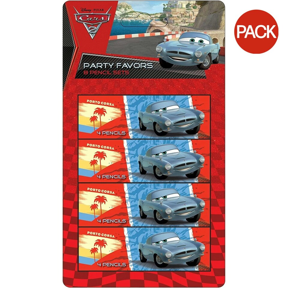 Cars 2 Pencil Set (Pack of 32) - Blue/Red - One Size
