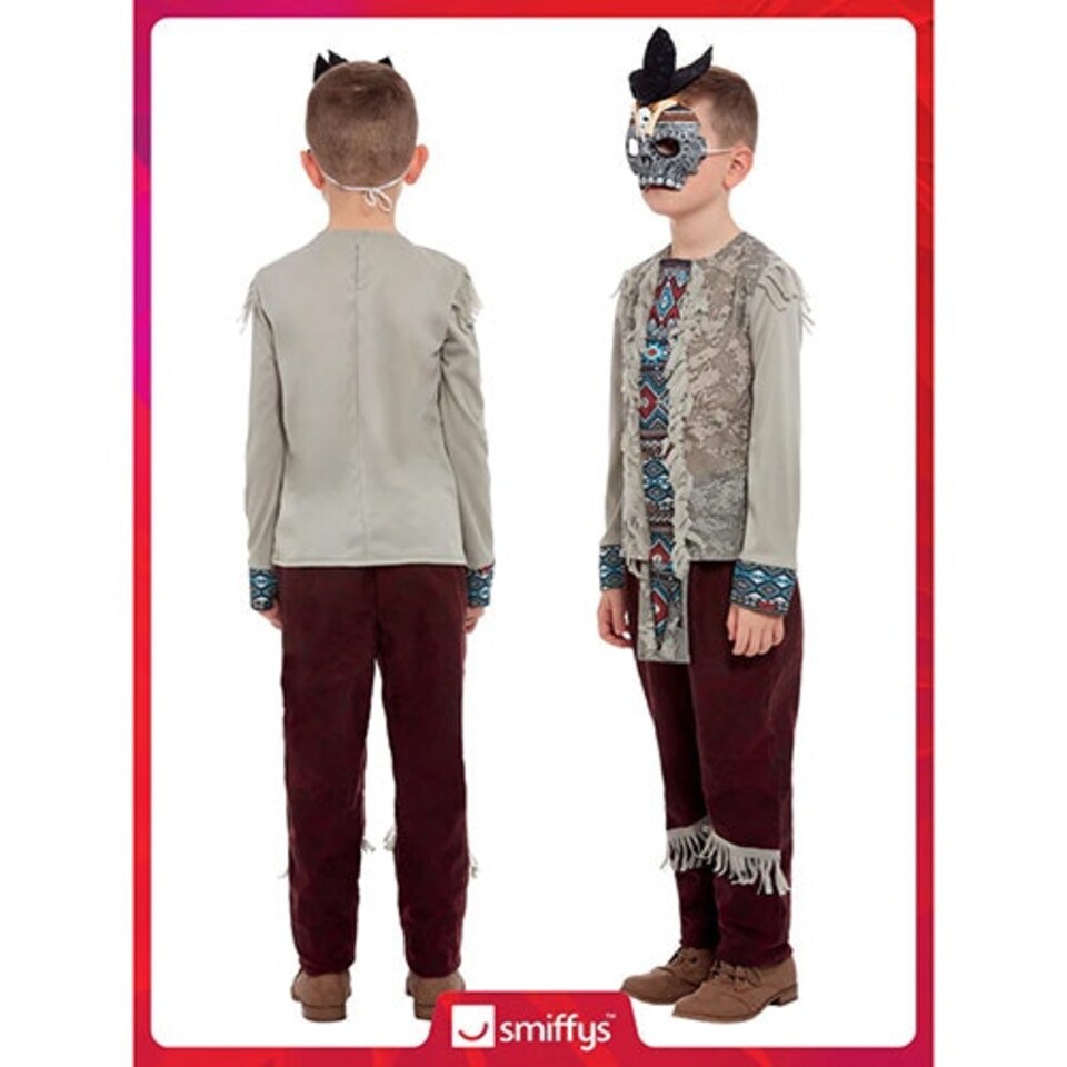 image 1 of Dark Spirit Warrior Fancy Dress Costume Kids Unisex Small - Age 4-6
