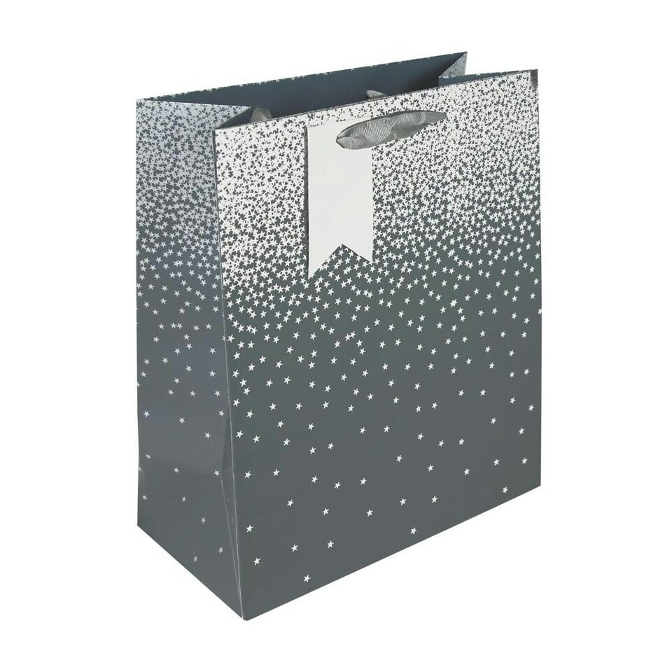 image 1 of Pack of 6 Charcoal Ombre Christmas Large Gift Bags