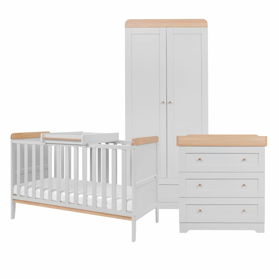 image 1 of Tutti Bambini Rio 3pc Room Set - Dove Grey/Oak