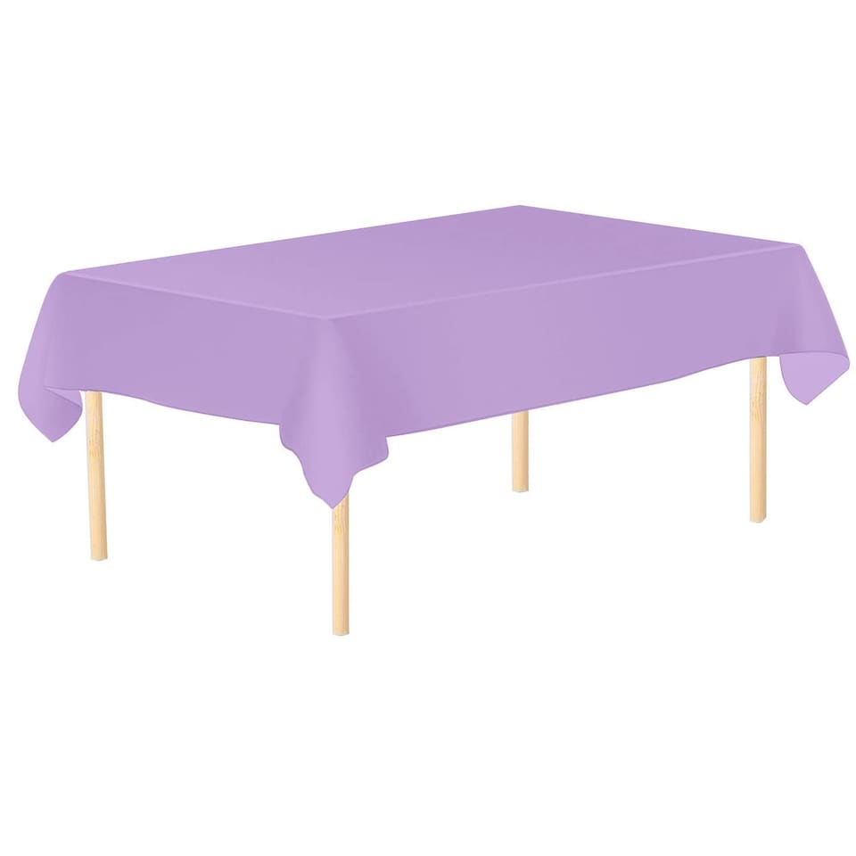image 1 of Disposable Plastic Table Cover, Table Liner - 54" x 108"