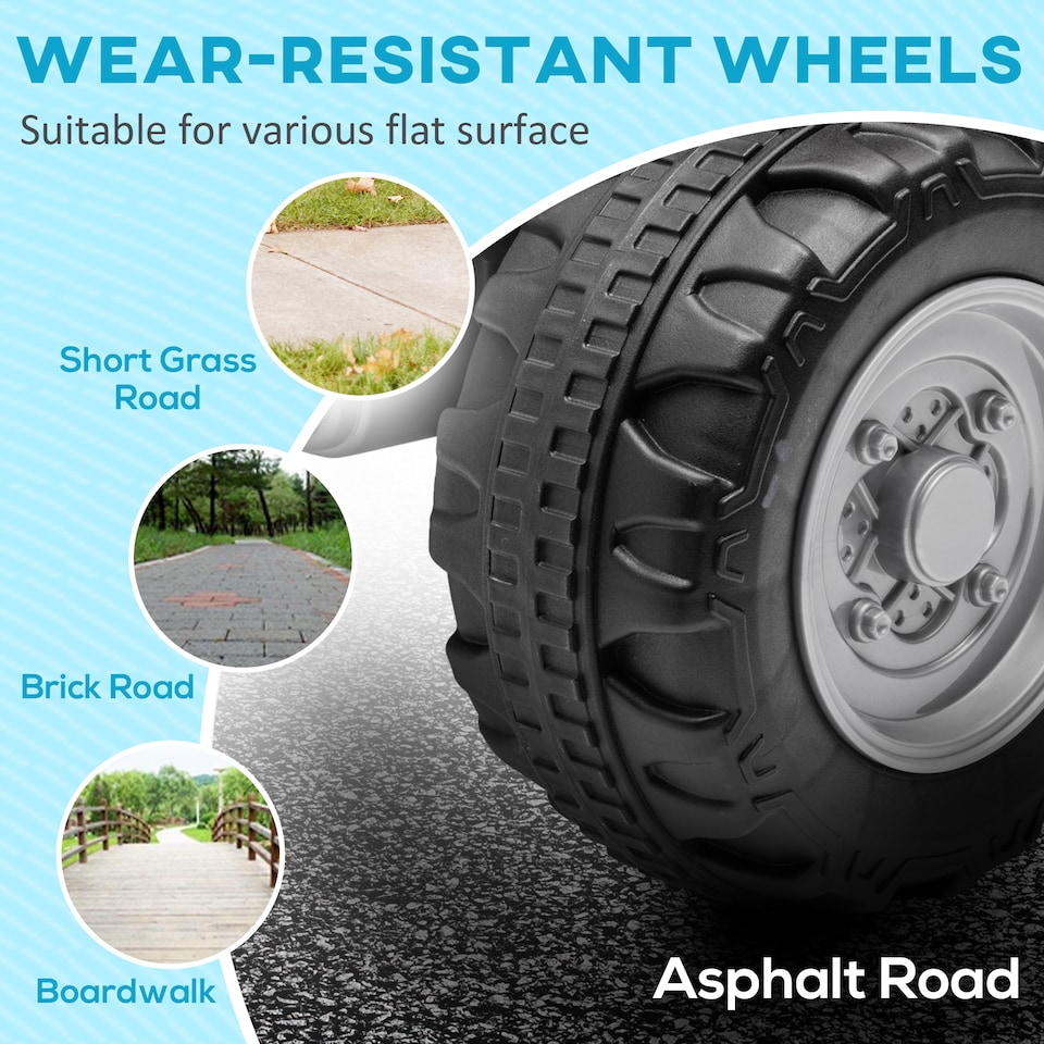 image 1 of AIYAPLAY Electric Car for Kids, Honda Licensed Kids Electric Quad Bike, 6V Ride on Car ATV Toy with LED Light, Horn, for 1.5-3 Years, Black