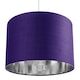 image 3 of Contemporary Purple Cotton 12" Table/Pendant Lamp Shade with Shiny Silver Inner