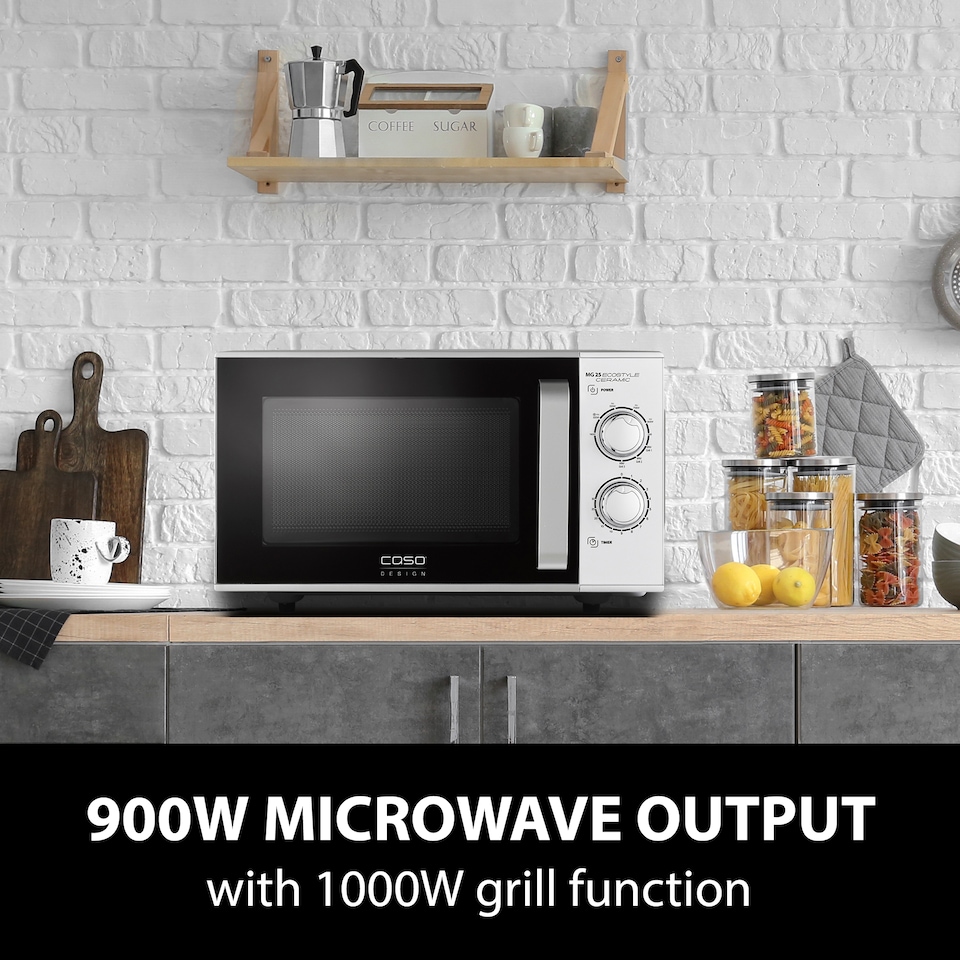 image 1 of Caso Design MG 25 Ecostyle Ceramic Microwave Oven & Grill, 25 Litre Capacity, 900W Microwave with 1000W Grill