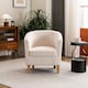 image 2 of Fabric Tub Chair Colour Range Wooden Legs Armchair Living Room Modern Office | Cream