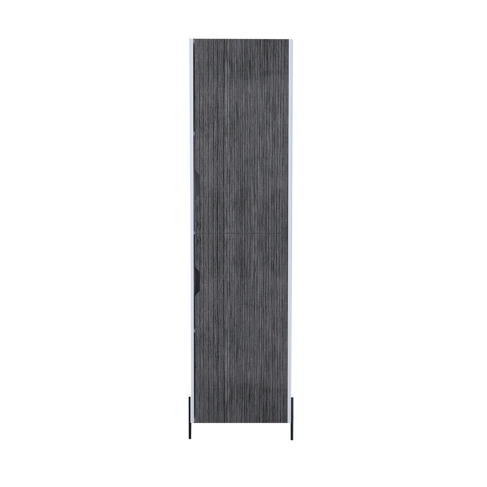 image 1 of Core Products Dallas Tall Storage Cabinet - White & Carbon Grey Oak Effect, H170.0cm x W44.9cm x D35.5cm White