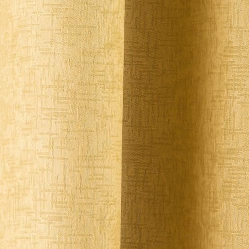 image 1 of Vogue Ochre Curtains 46 x 90 inch (117 x 229 cm) Room Darkening Eyelet Thermal Noise Reducing Curtains for Bedroom and Living Room