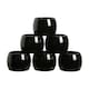 image 1 of Argon Tableware Metallic Napkin Rings - 4.5cm - Black - Pack of 6 Black